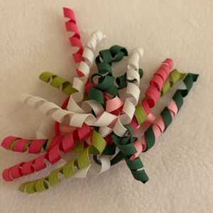 Gymboree Pink & Green Curly Ponytail Holder
